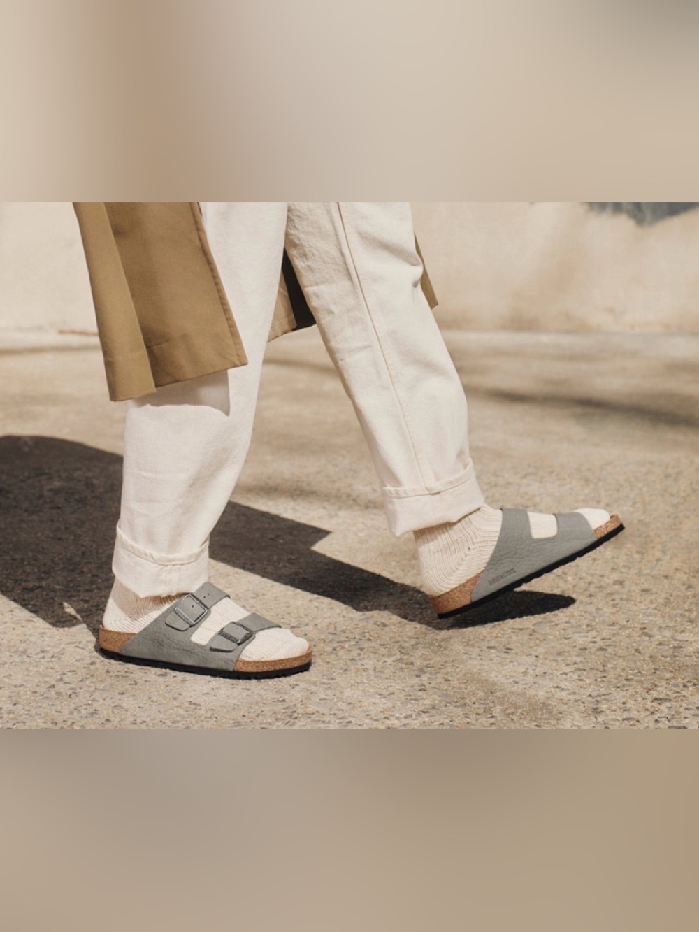 Birkenstock Men's Two-Strap Sandals in Light Gray sizes 44 &45 - Picture 5 of 11